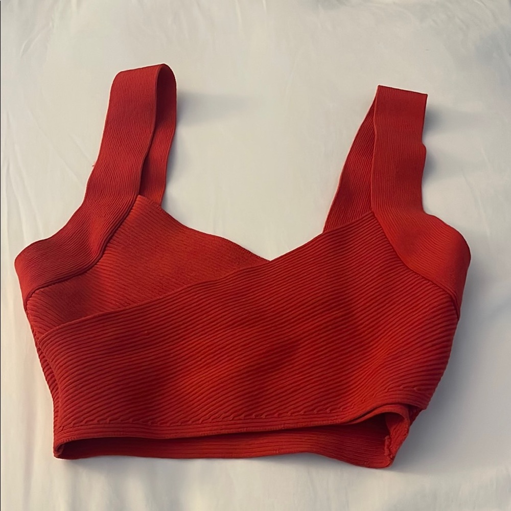 Aritzia Red Crop Top